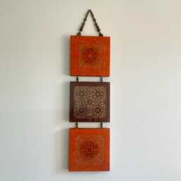 Indian Style Wall Decor in Orange, Terracotta & Bronze - thumbnail 1
