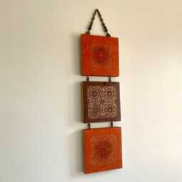 Indian Style Wall Decor in Orange, Terracotta & Bronze - thumbnail 2