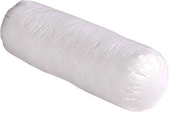 Hollowfibre Filled Bolster Round Neck Pillow Cushion Insert Scatter Cylinder Pad - All Sizes - image 1