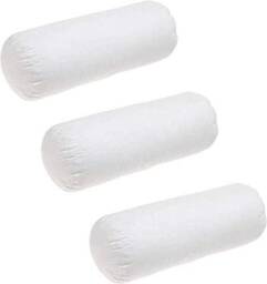 Hollowfibre Filled Bolster Round Neck Pillow Cushion Insert Scatter Cylinder Pad - All Sizes - thumbnail 2