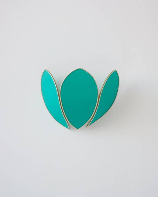 Emerald & Gold Flower Wall Light - image 1