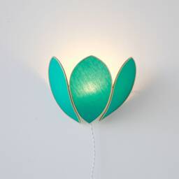 Emerald & Gold Flower Wall Light - thumbnail 3