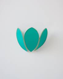 Emerald & Gold Flower Wall Light