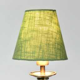 Handmade Green Linen Candle Clip Shade. Clip-On For Wall Lights Or Chandelier Shade - thumbnail 2