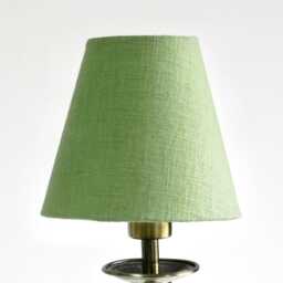 Handmade Green Linen Candle Clip Shade. Clip-On For Wall Lights Or Chandelier Shade - thumbnail 3