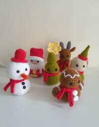 Amigurumi Christmas Set -Christmas Tree -Handmade Gift Decor - Kids Gift Animal Natural Toy