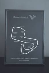 Brands Hatch - Full Metal Wall Art Frame F1 Gifts Room Decor Christmas Gift Hanging - thumbnail 1