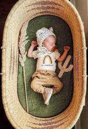 Mudcloth Fitted Crib Sheet Boho Greenery Bedding - thumbnail 3