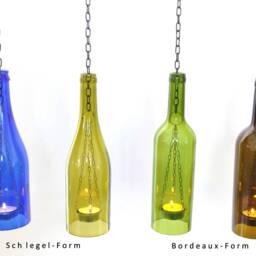 Handmade Hanging Lantern - Bottle Light Recycled Wine - thumbnail 2