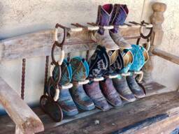 Boot Rack - Storage Horseshoe Organizer Cowboy Decor Art Gift For Family - thumbnail 1