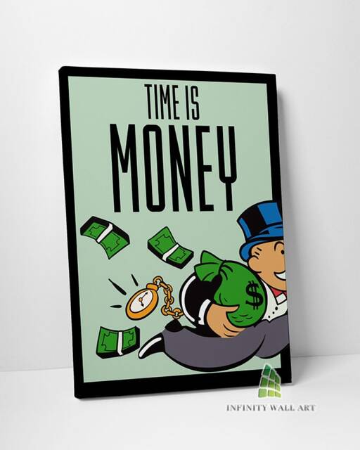 Monopoly Motivational Inspirational Quote Canvas Art Wall Print Picture Framed Decor -C459 - image 1