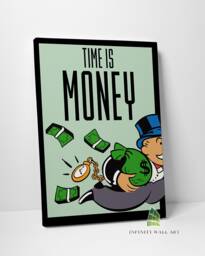 Monopoly Motivational Inspirational Quote Canvas Art Wall Print Picture Framed Decor -C459 - thumbnail 1