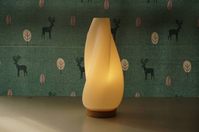 Art Deco Table Lamp - Retro Design Light For Bedroom, Living Room 3D Printed - image 1