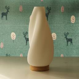 Art Deco Table Lamp - Retro Design Light For Bedroom, Living Room 3D Printed - thumbnail 4