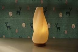 Art Deco Table Lamp - Retro Design Light For Bedroom, Living Room 3D Printed - thumbnail 1