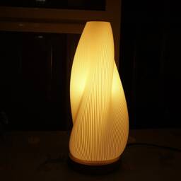 Art Deco Table Lamp - Retro Design Light For Bedroom, Living Room 3D Printed - thumbnail 2