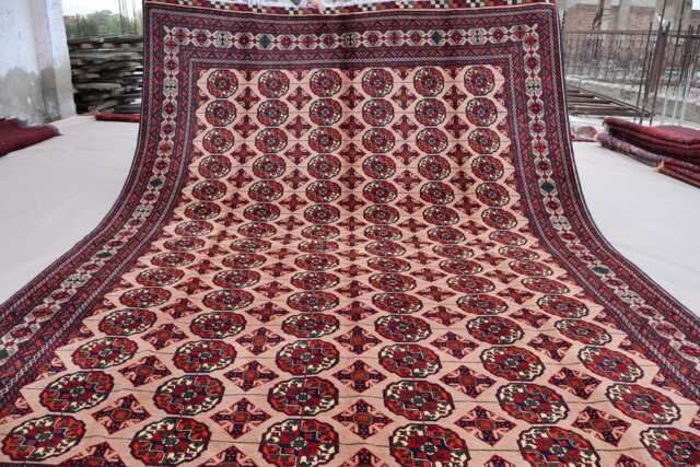 7x10 Ft Turkmen Tekke Ersari Rug - Afghan Hand Knotted Veg Dyes Wool Tribal Oriental Home Decor, Living Room Carpet, Bedroom - image 1