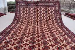 7x10 Ft Turkmen Tekke Ersari Rug - Afghan Hand Knotted Veg Dyes Wool Tribal Oriental Home Decor, Living Room Carpet, Bedroom - thumbnail 1