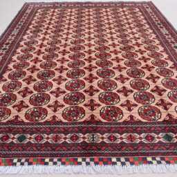 7x10 Ft Turkmen Tekke Ersari Rug - Afghan Hand Knotted Veg Dyes Wool Tribal Oriental Home Decor, Living Room Carpet, Bedroom - thumbnail 3