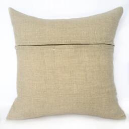 Hot Pink Ombre Silk & Natural Linen Luxurious Handmade Square Cushion - Various Sizes Hand-Dyed - thumbnail 3