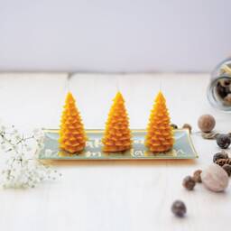 xmas Tree - Beeswax Candles Decorative Candle, Natural Christmas Candle Of 100% Beeswax - thumbnail 1