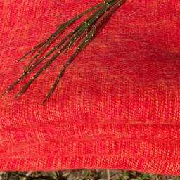 Handmade Vermilion Yak Wool Blend Blanket Oversized Meditation Shawl - thumbnail 2