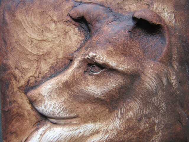 Sheltie Dog Relief Sculpture 6 X6 Inch Art - image 1