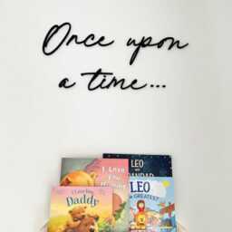 Once Upon A Time Wall Sign, Reading Corner Decor, Wooden Nursery Plaque, Nursery/Playroom Acessories, Art, Bedroom Bookshelf - thumbnail 2