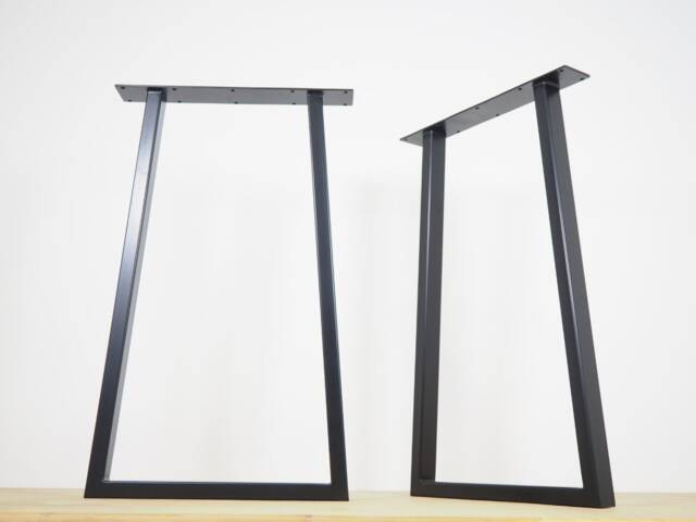 "Bar Height Metal Table Legs , 35"" Trapezoid-In Legs, Base Width 24"" 33"" - 40" - image 1