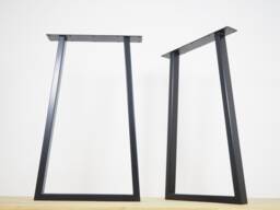 "Bar Height Metal Table Legs , 35"" Trapezoid-In Legs, Base Width 24"" 33"" - 40" - thumbnail 1