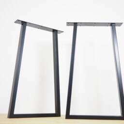 "Bar Height Metal Table Legs , 35"" Trapezoid-In Legs, Base Width 24"" 33"" - 40" - thumbnail 2