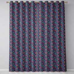 Vibrant Sea Life Seamless Pattern Tropical Fish Coral Reef Design Readymade Eyelet Ring Top Thermal 100% Blackout Curtains - thumbnail 2