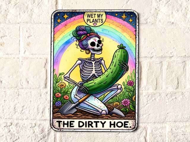 Tin Sign - Funny Garden Wall Art Weatherproof Vintage Style Gift For Her - image 1