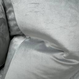 Velvet Pillow Cover, High Quality Cotton Polyester - Velvet, Plain Silver Cushion Soft Touch Cover Double Sided Bed - thumbnail 2