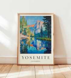 Yosemite National Park Poster California Travel Art Print - thumbnail 1