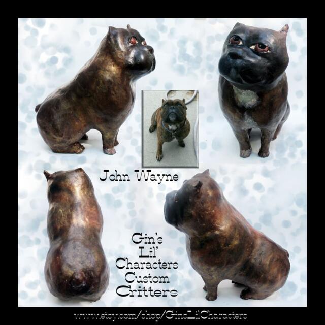 Whimsical Custom Paper Mache Pet Sculptures - image 1