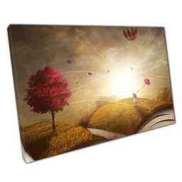 Fantasy Books Canvas Wall Art - Ready To Hang Home Office Decor - thumbnail 1