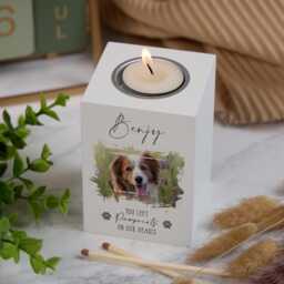 Personalised Remembrance Pet Memorial Photo Candle Tealight Holder - thumbnail 1