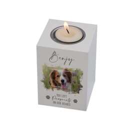 Personalised Remembrance Pet Memorial Photo Candle Tealight Holder - thumbnail 3
