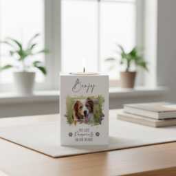 Personalised Remembrance Pet Memorial Photo Candle Tealight Holder - thumbnail 2