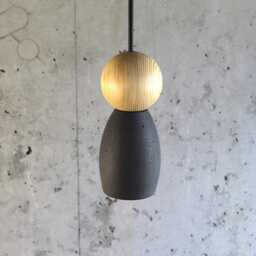 Handmade Black Concrete Pendant Light Modern Minimalist Lighting - thumbnail 2
