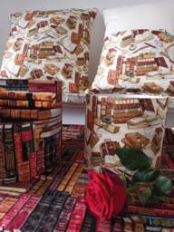 Victorian Book Print Lampshade Cotton Fabric, Style Home Decor
