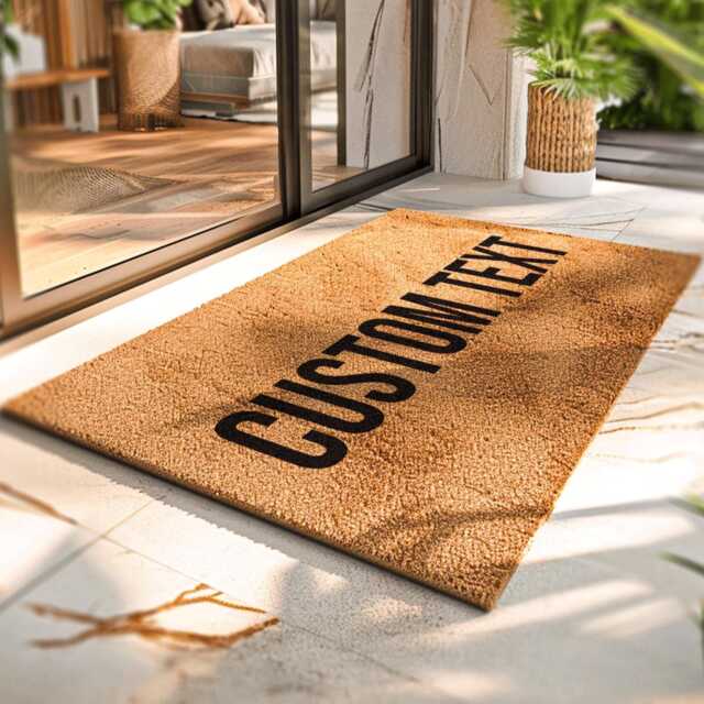 Custom Address Doormat - Personalised House Number Or Family Name Mat Outdoor Welcome New Home Front Door Decor - image 1