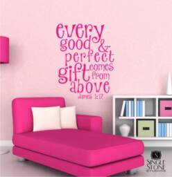 Bible Verse Wall Decal James 117, Nursery Decor