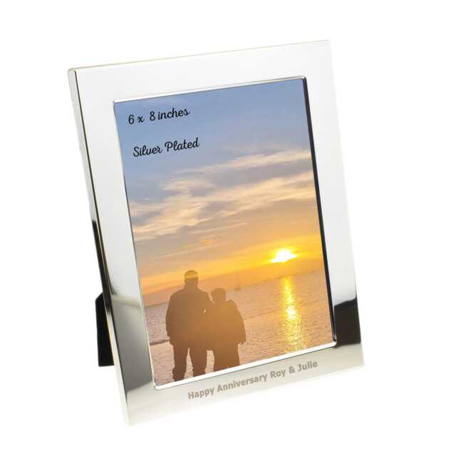 Beautifully Engraved Anti Tarnish Silver Plated Photo Frame - Holds 6x8 Inch Photos - image 1