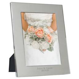 Beautifully Engraved Anti Tarnish Silver Plated Photo Frame - Holds 6x8 Inch Photos - thumbnail 2
