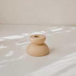 Nordic Candle Holder, Neutral Candlestick Concrete Taper Holder Unique, Set - thumbnail 3