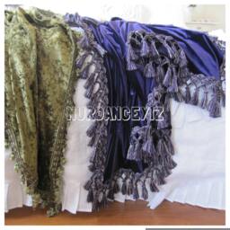Velvet Throw Blanket Tassel Fringe Trim -Bed Scarf Runner Velvet Bedding Queen King Bedspread, Coverlet Sofa Couch Throws Nurdanceyiz - thumbnail 2