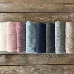 Alpaca Blanket Gray Knit Wool Baby Wrap Knitted Natural White Ivory Light Dark Throw Girl Boy Newborn Gift For Shower - thumbnail 3