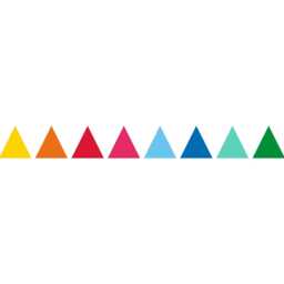 Pack Of 64 Colourful Triangle Wall Stickers, 3 Inch Rainbow Decals, Baby Nursery Playroom Decor - thumbnail 2